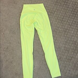 Lululemon Neon Yellow High-Waisted Leggings